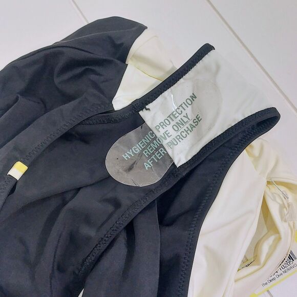 Summer Salt The Deep Dive Size 8 Swimsuit Black White One Piece Beach NEW! - Picture 7 of 9